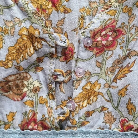 Derek Heart Blue Flower Paisley Flowy Dress Small - Picture 5 of 5